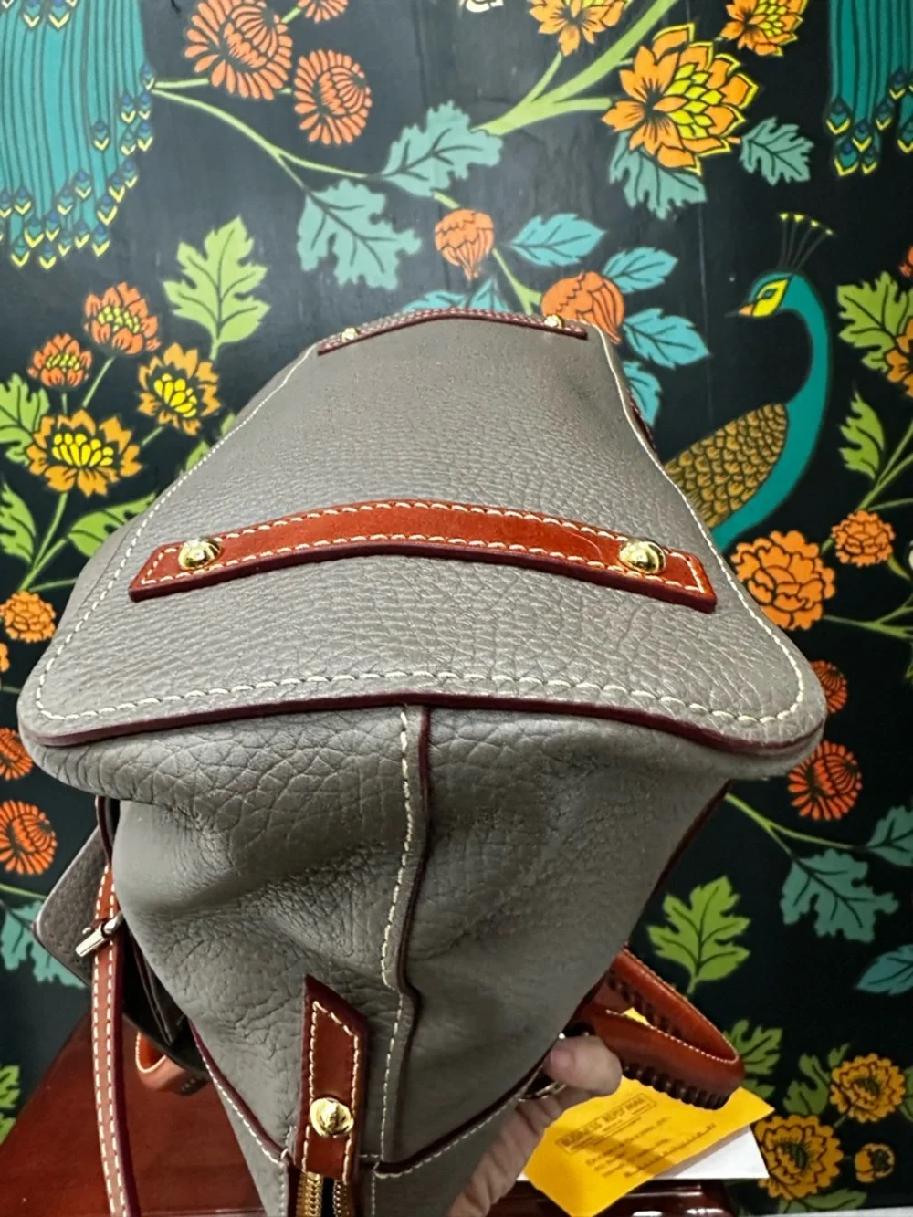 Dooney & Bourke Gray and Tan Satchel